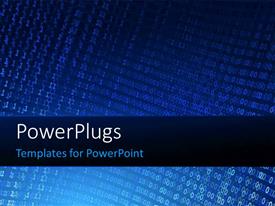 Powerpoint Template Animated Background Depicting Biometric Security With Haand Scan And Binary Powerplugs Powerpoint Templates