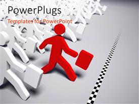powerpoint template: business competition metaphor with men and powerpoint template: business competition metaphor with men and, Presentation templates