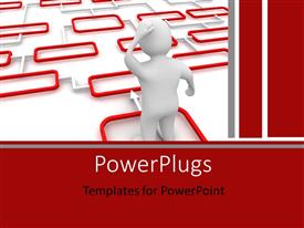 powerpoint template: 3d man pulling red arrow backwards with rope powerpoint template: 3d man pulling red arrow backwards with rope, Presentation templates