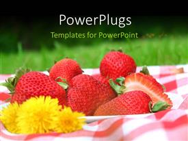 powerpoint template: digital representation of strawberry creating powerpoint template: digital representation of strawberry creating, Presentation templates